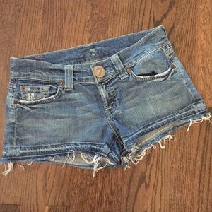 7 for ALL MANKIND cut-off jean shorts
